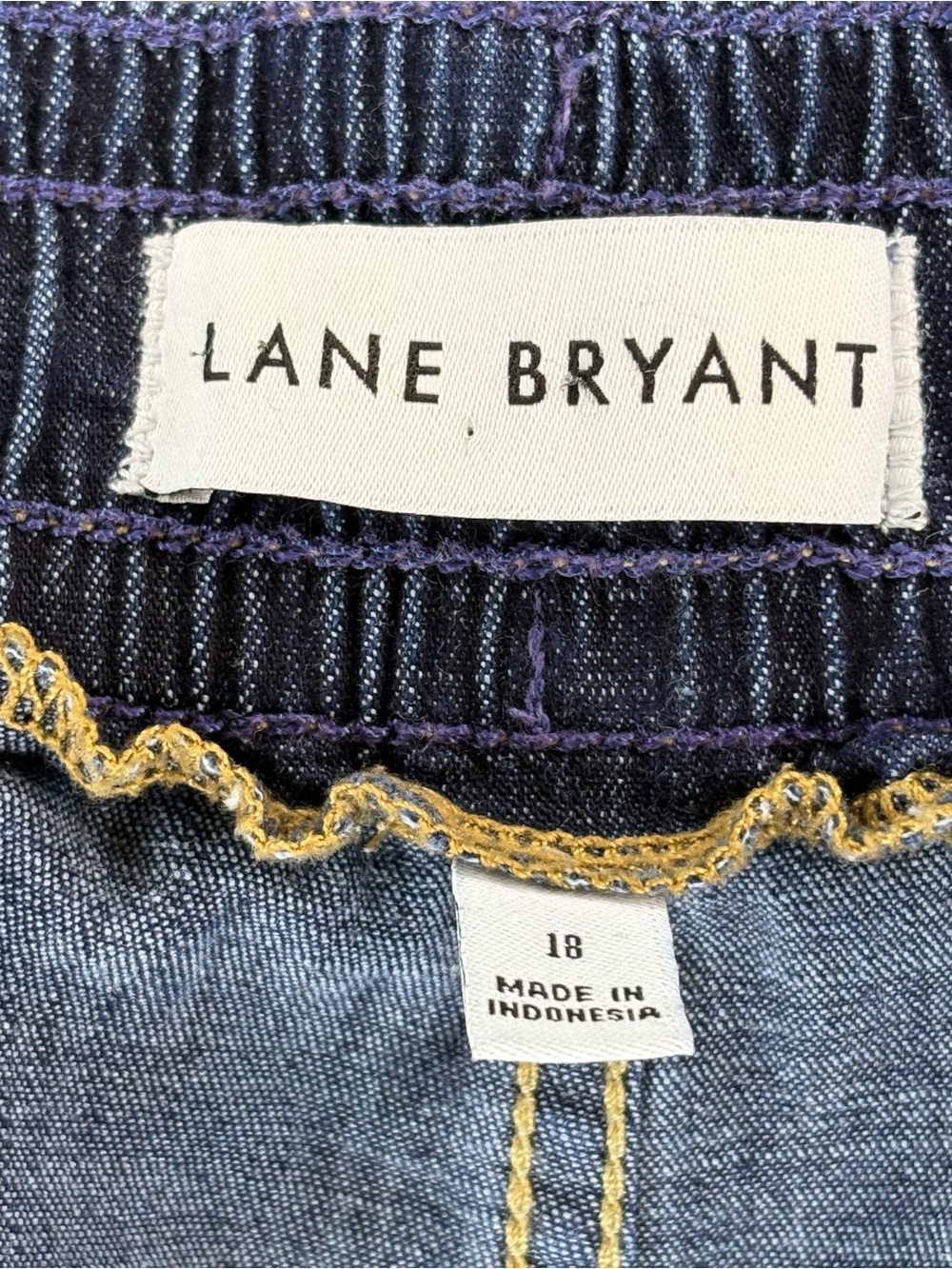 Lane Bryant Dark Blue Drawstring Wide Leg Pants Size 18 - Picture 7 of 7